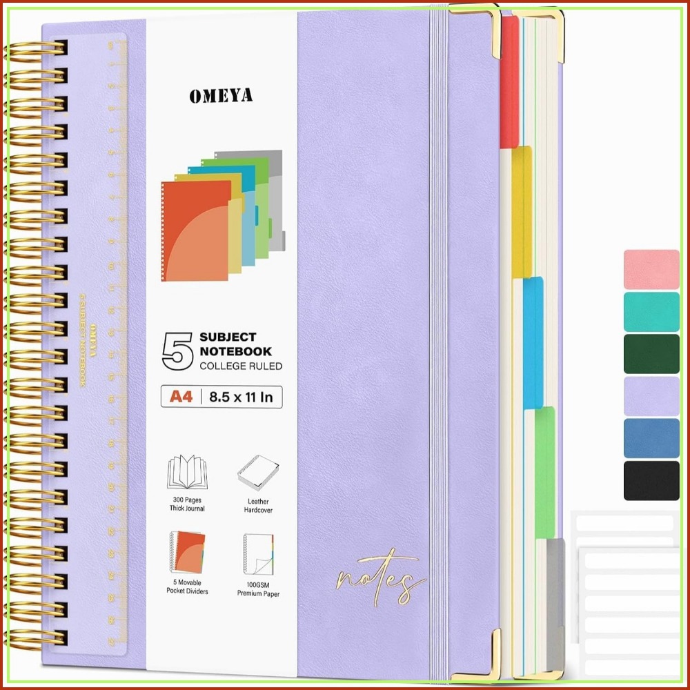 Leatherwork Images - A4 Deri 5 Bölmeli Defter, 300
